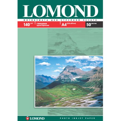 Фотобумага Lomond глянцевая односторонняя (0102054), A4, 140 г/м2, 50 л.