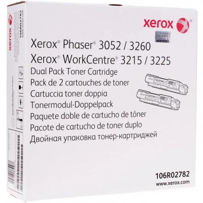 Тонер-картридж Xerox Phaser 3052/3260/ WC 3215/3225, 3K*2шт (О) 106R02782