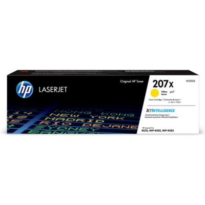 Картридж лазерный HP 207X для HP M255/MFP M282/M283, 2,45К (О) жёлтый W2212X