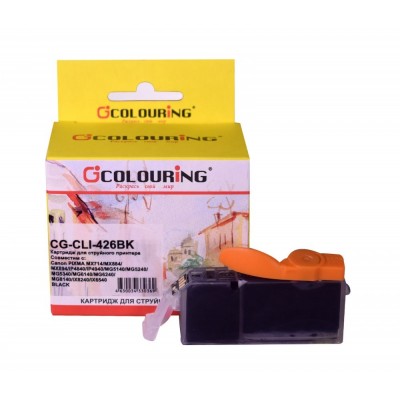 Струйный картридж CG-CLI-426BK для принтеров Canon PIXMA MX714/MX884/MX894/iP4840/iP4940/MG5140/MG5240/MG5340/MG6140/MG6240/MG8140/iX8240/iX6540 с чернилами на водной основе Photo Black 9 мл Colouring