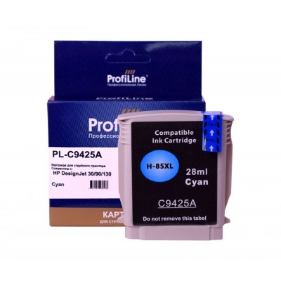 Струйный картридж PL-C9425A (№85) для принтеров HP DesignJet 30/90/130 Cyan 28 мл ProfiLine
