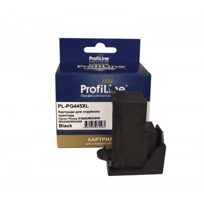 Струйный картридж PL-PG-445XL для принтеров Canon PIXMA-TS204/TS304/MX494/MG2400/MG2440/MG2500/MG2540/MG2545/IP2840/IP2845/MG2940/MG2945/MG3040/TS3140/TS3340/TR4540/TR4640 с чернилами на водной основе Black 15 мл ProfiLine
